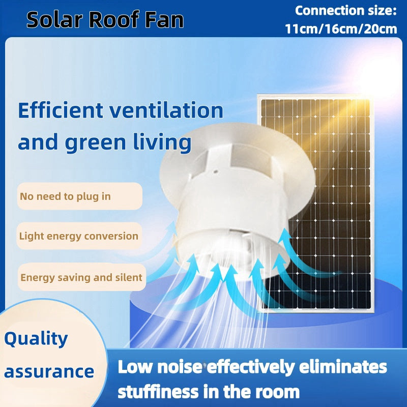 Solar roof exhaust fan