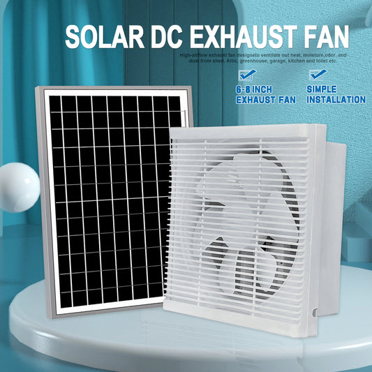 Square 24V DC household ventilation and exhaust fan with mesh