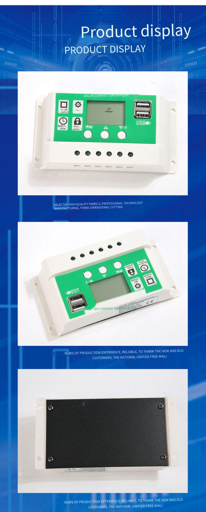 Solar energy 12v/24V lithium battery/lead-acid battery universal intelligent controller