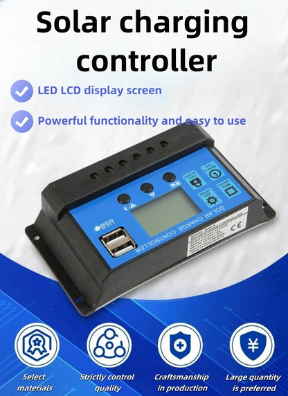 ntelligent controller for 12v/24V universal lead-acid battery for solar energy