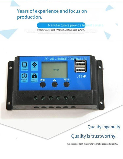 ntelligent controller for 12v/24V universal lead-acid battery for solar energy